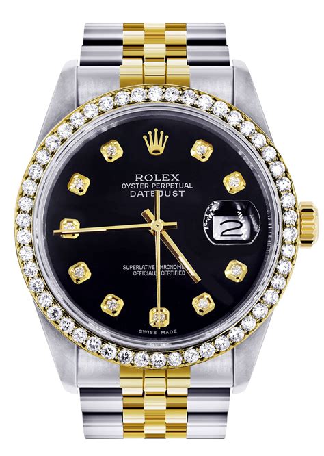 rolex datejust black face gold|rolex datejust black and white.